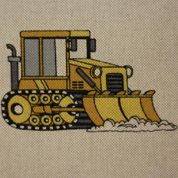 Dekodruck Baufahrzeuge auf Beige Ballingen by Swafing